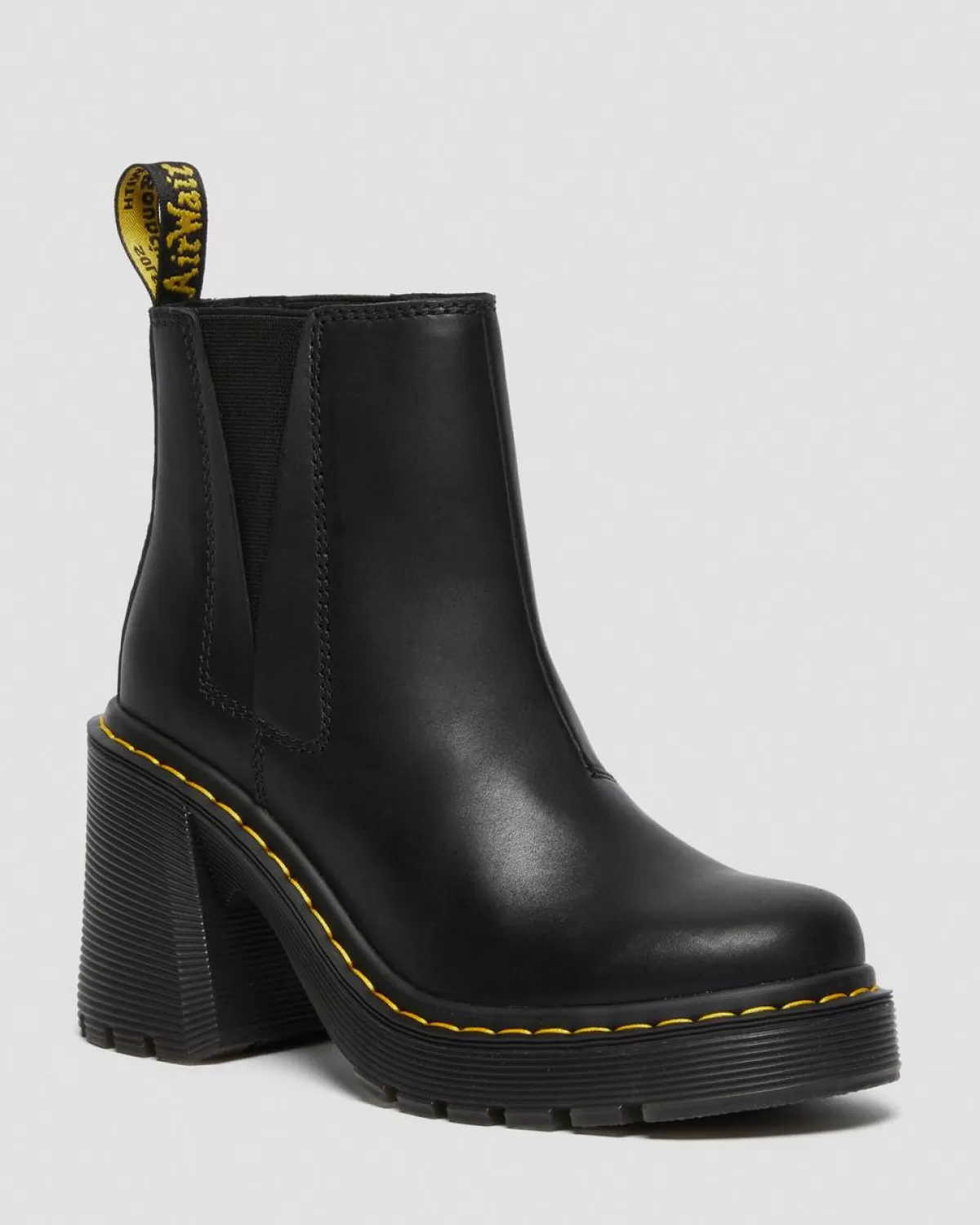 Outlet Chelsea Boots Spence En Cuir à Talons Évasés Femme Talons | Bottines